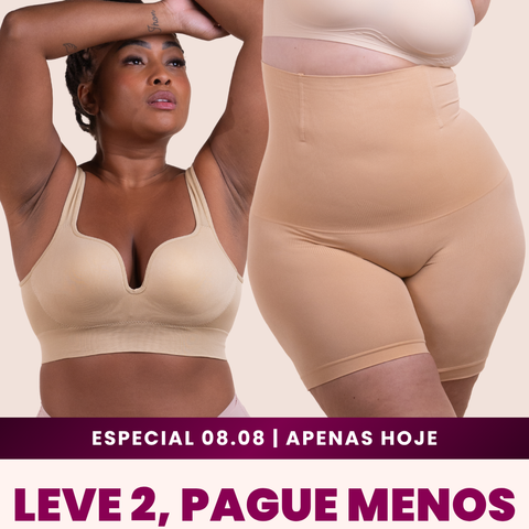 Sutiã Push Up + Bermuda Up Shaper - Combo Irresistível