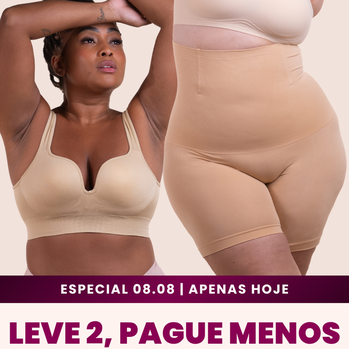 Sutiã Push Up + Bermuda Up Shaper - Combo Irresistível