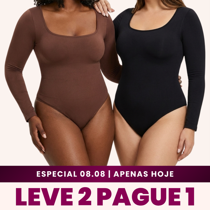 Body Confort - Body de Manga Longa  - Compre 1 Leve 2