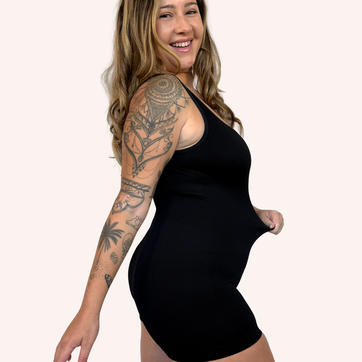 Combo Shaper Canelado - Regata | Body | Macaquinho