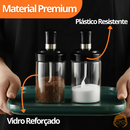 Kit Porta Temperos e Condimentos de Vidro com Tampa e Colher Embutida - Entrega Grátis