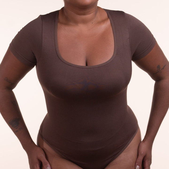 Body Confort - Body de Manga Curta Sem Costura - Compre 1 Leve 2
