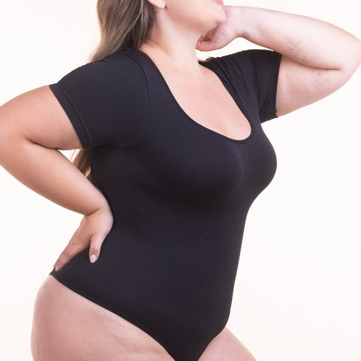 Body Confort - Body de Manga Curta Sem Costura - Compre 1 Leve 2