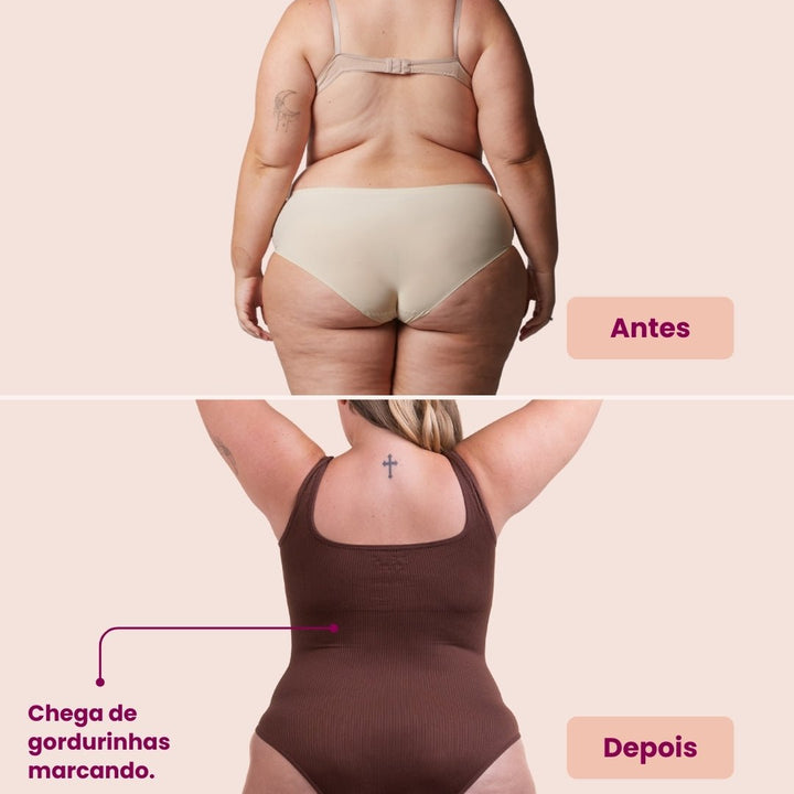 2 Bodys Shaper Canelado - Compre 1 Leve 2