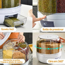 PraticFlex - Dispenser Giratório Inteligente de Grãos e Cereais 6 Divisões - Entrega Grátis