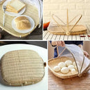 CestFresh - Cesto de Bamboo Com Cobertura de Tela Retrátil Protetor de Alimentos - Entrega Grátis