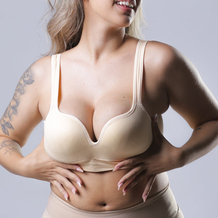 Sutiã Push Up + Body Shaper Canelado - Combo Irresistível