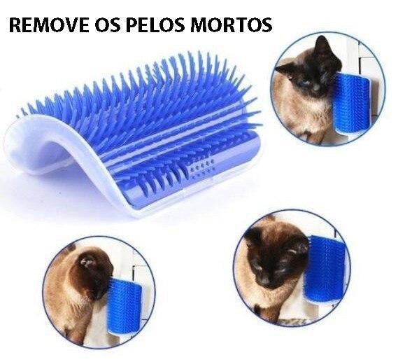 Escova Auto Massageadora Tira Pelos Para Gatos - Minha loja